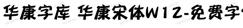 华康字库 华康宋体W12字体转换